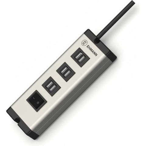 Ehmann USB Multilader 6-Port 6,3 A USB-laadstation 6x USB-A USB PD Binnen