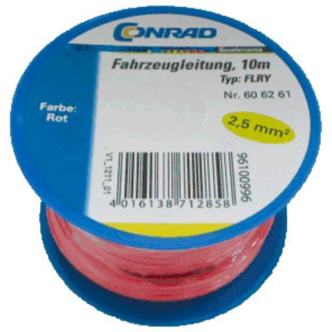 Conrad Components 606261 Voertuigsnoer FLRY-B 1 x 2.50 mm² Rood 10 m