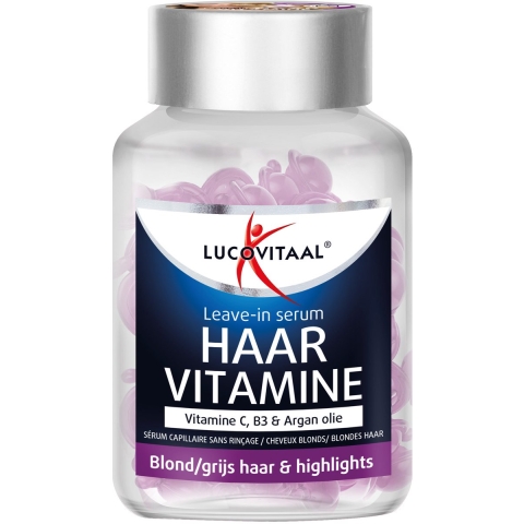 Lucovitaal Haarvitamine Leave-in Serum Blond/Grijs Haar & Highlights Capsules