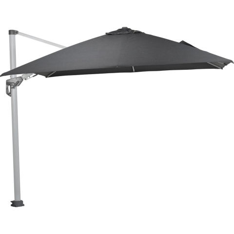 Hawaii zweefparasol Deluxe 300x300 wit/donkergrijs zonwering - Garden impressions