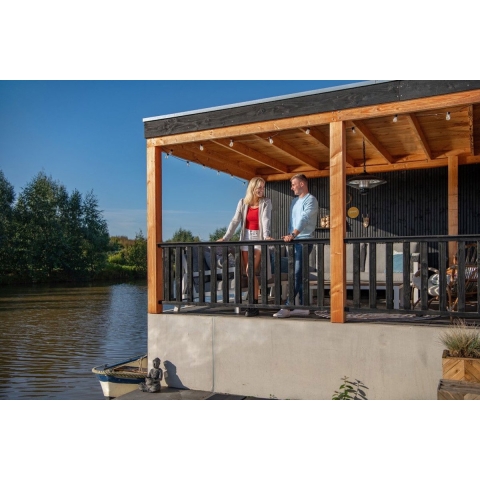 Triple profiel Midden-Europees vuren zwart gespoten 2,2x14,0x360 cm Tuindeco - Tuindeco