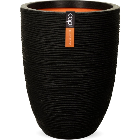 Vaas eleg laag rib NL 46x58 zwart - Capi europe