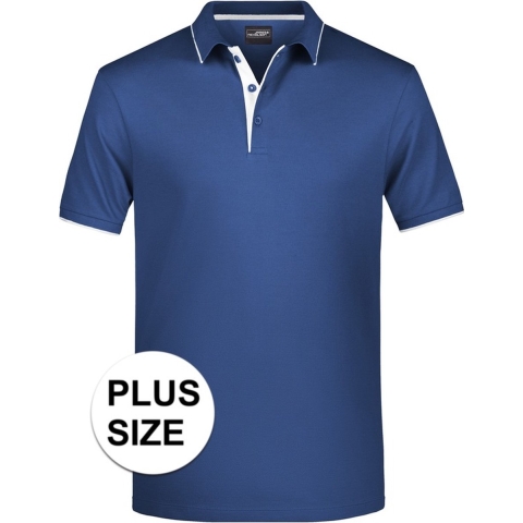 Poloshirt - grote maat - navy/wit - Golf Pro premium - heren - polo's - shirts 3XL -