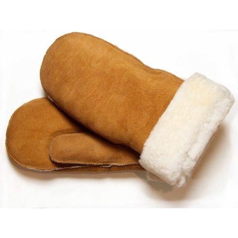 Bernardino Lammy wanten - suede - lichtbruin - voor volwassenen - Handschoenen schapenwol 6 (M - 23 cm) -