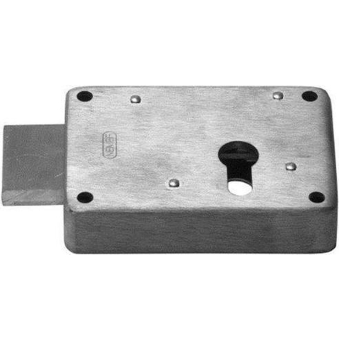 Nemef 1522K/5 Rs Opleg nachtschootslot | DM75mm | slotkast messing 81x117mm | 1 toers | DR 1+4. | draairichting: rechts - 9152255001