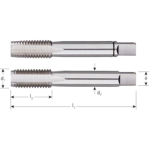 Rotec HSS Handtappenset MF 16x1,00 stel à 2 stuks - 3051610