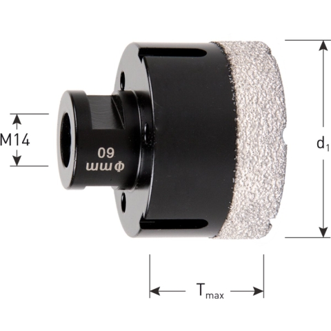 Rotec Graniet tegelboorkroon M14 opname 65 mm PREMIUM - 7574065