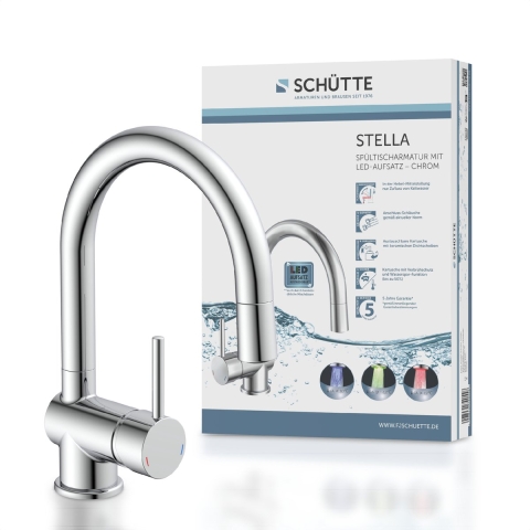 Schutte STELLA LED-ééngreepsmengkraan keuken | chroom
 - 79055 79055