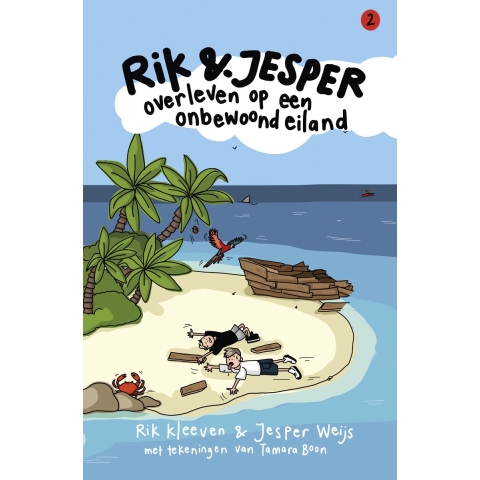 Rik en Jesper overleven op een onbewoond eiland (Hardback)