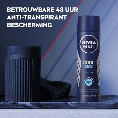3x Nivea Men Deodorant Spray Cool Kick 150 ml