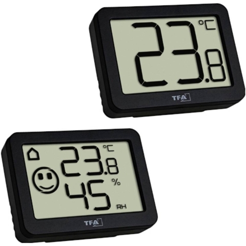 TFA Dostmann Thermo- en hygrometer Zwart