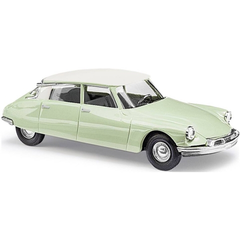 Busch 48035 H0 Auto Citroën DS19 tweekleurig, geel-groen/wit