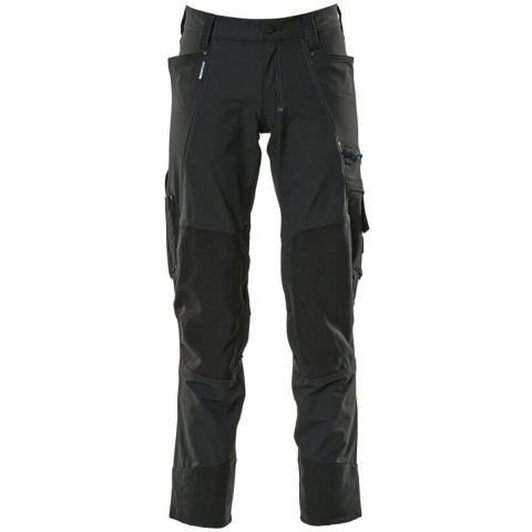 Mascot Heren 17179-311-09-82c44 Mascot Broek met Kniezakken Stretch Stof Broek Maat 82C44 Zwart, 82C44 EU