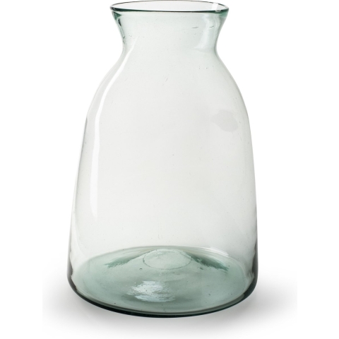 Bloemenvaas - Eco glas transparant - H40 x D27 cm -