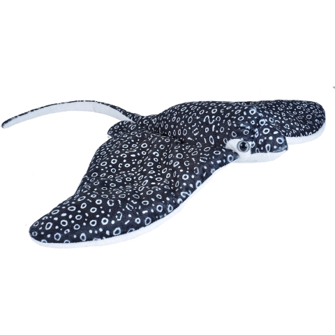 Wild Republic pluche zwarte adelaarsrog knuffel - 35 cm - roggen dieren -