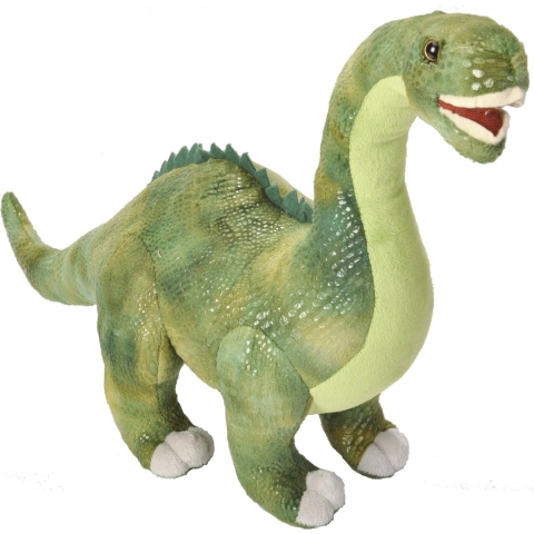 Pluche groene Diplodocus dinosaurus knuffel mega 38 cm -