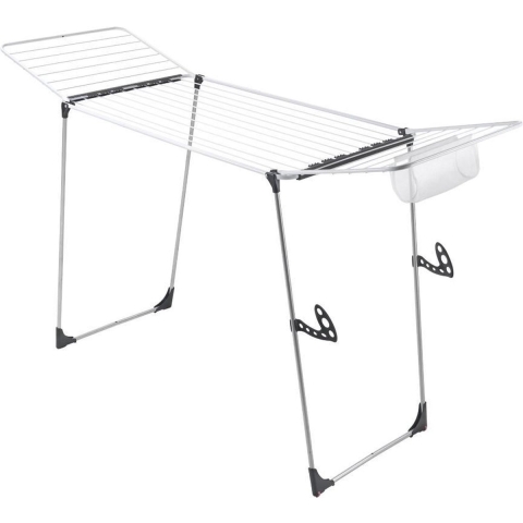 Metaltex Hurricane Droogrek 197x65x115 cm 24 m Drooglengte Zilver/Zwart