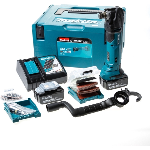 Makita DTM51RTJX3 18V 5.0Ah Accu Multitool met snelspansysteem