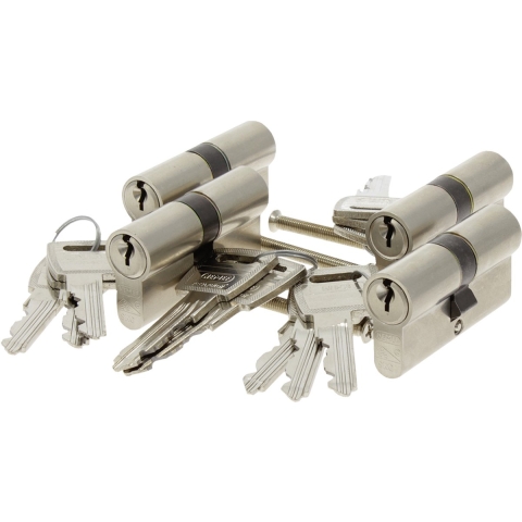 Nemef Veiligheidscilinder 132/9 | 2 sleutels | per 4 | gelijksluitend | blister | 61 mm - 9013209297