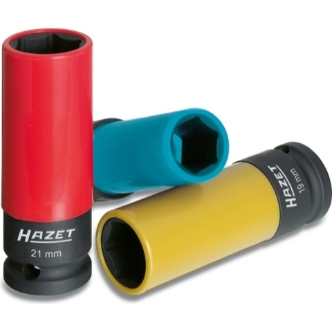 HAZET Krachtdopsleutelset 903SPC/3 - 1/2 inch (12,5 mm) vierkant hol - Buiten-zeskant-tractieprofiel - 3 pieces-delig - 17 - 21