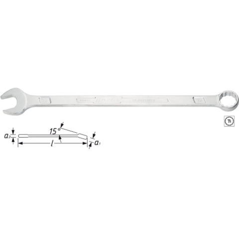 HAZET Ring-steeksleutel · extra lang · slanke uitvoering 600LG-10 · Buitentwaalfkant tractieprofiel · SW 10 mm