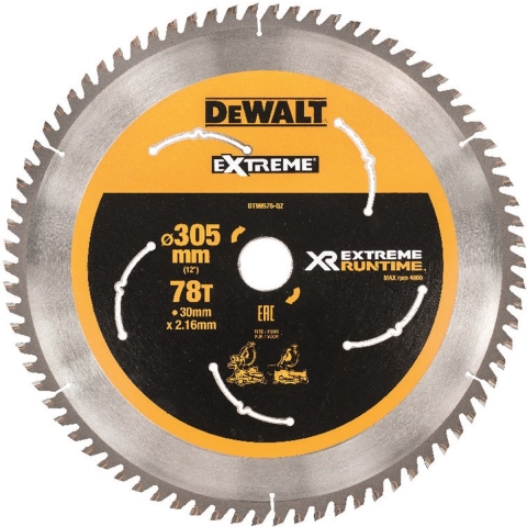 DeWalt Accessoires Extreme Runtime Cirkelzaagblad 305mm x 30mm 80T - DT99576-QZ