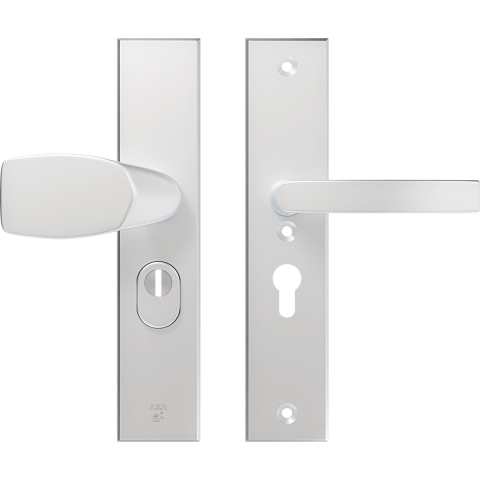 AXA Veiligheidsbeslag Edge Plus kruk Wing+Blok PC55 anti-kerntrek aluminium naturel