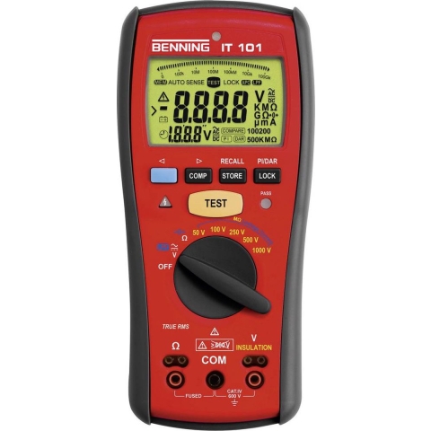 Benning IT 101 Isolatiemeter 50 V, 100 V, 250 V, 500 V, 1000 V 20 GΩ