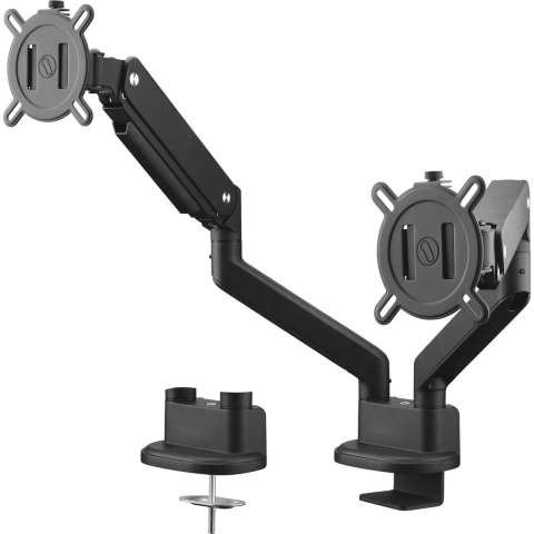 One For All Solid Dual black Monitor-tafelbeugel 33 cm (13) - 88,9 cm (35) Zwart In hoogte verstelbaar, Kantelbaar en roteerbaar, Zwenkbaar