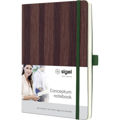 Sigel CO674 Notitieboek Dotted, (punten) Bruin Aantal paginas: 97 DIN A5 staand