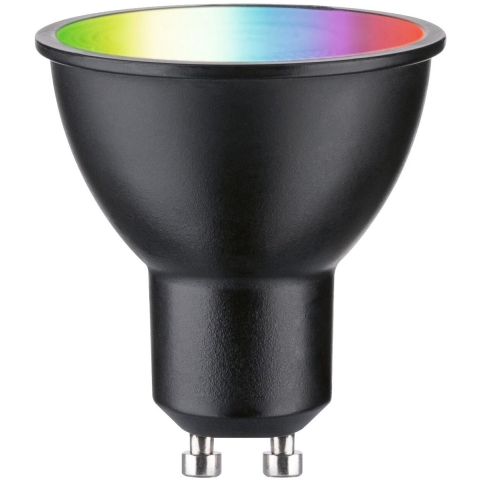29148 Paulmann Home LED-lamp GU10 Energielabel: F (A - G) 4.8 W RGBW Zwart (mat)