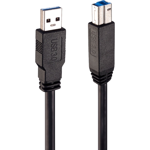 Lindy 43098 10m USB A USB B Mannelijk Mannelijk Zwart USB-kabel