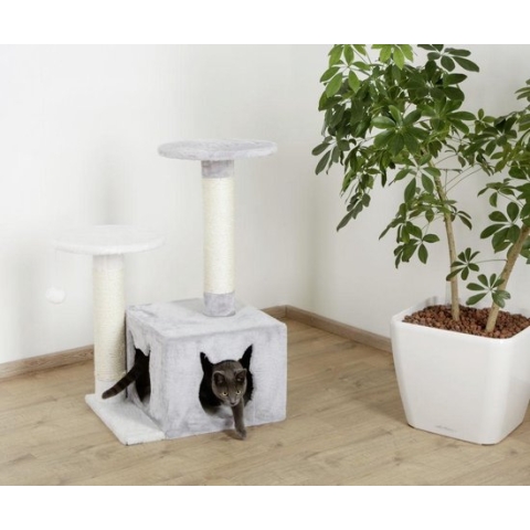 Kerbl-Krabpaal-Saphir-Light-80-cm-wit-en-grijs