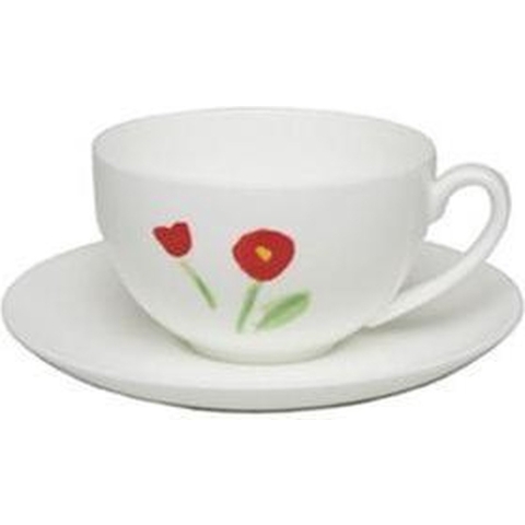 DIBBERN - Impression Red Flower Classic - Koffie/Theekop rond 0,25l