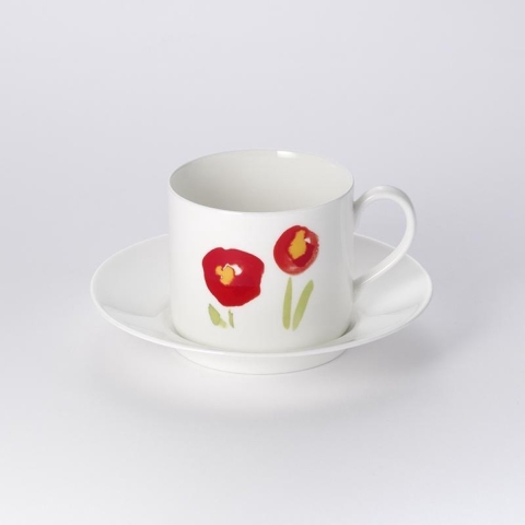 DIBBERN - Impression Red Poppy Conical - Koffie-/theekop 0,25l