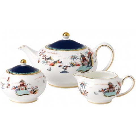 WEDGWOOD - Wonderlust - Teapot, Sugar & Cream Set