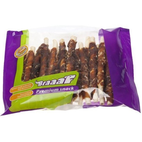 Braaaf roll sticks Hondensnack - Eend - 12,5 cm - 30 Stuks
