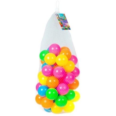Kunststof ballenbak ballen 250x stuks 6 cm neon kleuren -