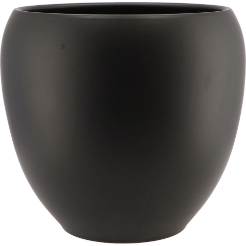 DK Design Bloempot/plantenpot - Vinci - zwart mat - voor binnen - D29 x H31 cm -