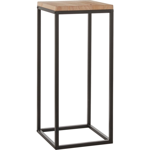 Mica Decorations Bijzettafel - vierkant - hout en metaal - 35 x 81 cm -
