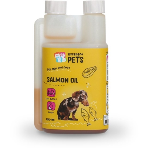 Excellent Dog Zalm Olie -  Geeft een prachtige glanzende vacht, zorgt voor soepele gewrichten en ondersteunt het immuunsysteem - Geschikt voor honden - 250 ml