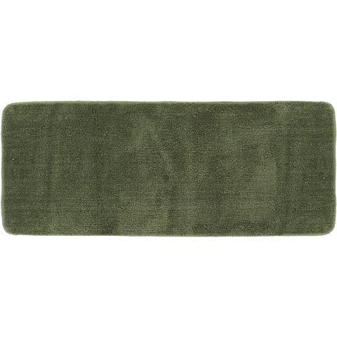 Tendance Badmat Aquarius - microfiber - hoogpolig - extra lang - olijfgroen - 50 x 120 cm - antislip -