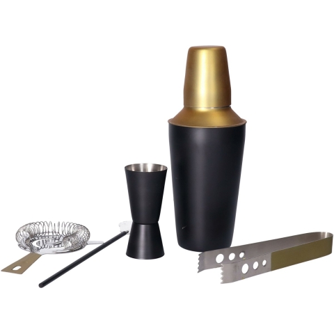 Secret de Gourmet 5-delige Cocktails maken set - Cocktailshaker - 600 ml - RVS -