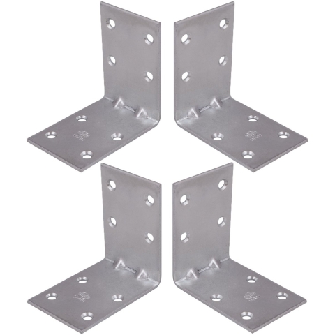 AMIG hoekankers/stoelhoeken - 40x - verzinkt staal - breedte 4cm - lengte 2 x 6cm -