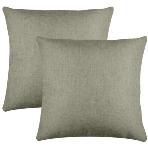 Stof Textile sierkussen Bea - 2x - groen - 50 x 50 cm - bank kussens - polyester -