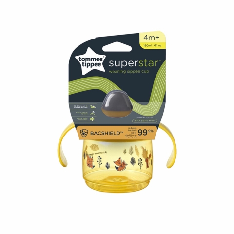 2x Tommee Tippee Close To Nature Drinkbeker First Trainer Cup Geel 4m+ 190 ml