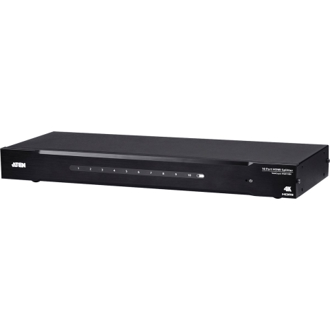 Aten VS0110HA-AT-G 10-poorts 4k Hdmi-splitter Zwart