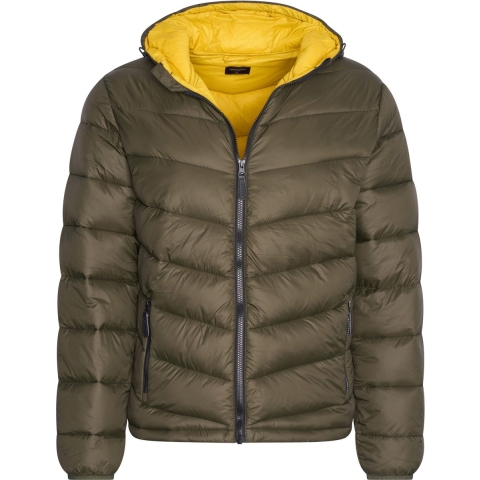 Cappuccino Italia - Heren Jas winter Hooded Winter Jacket Army - Groen - Maat XXL