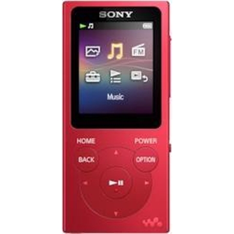 NW-E394L Walkman 8GB muziekspeler met 1,77 display Drag&Drop, ClearAudio+, PCM, AAC, WMA en MP3 (rood