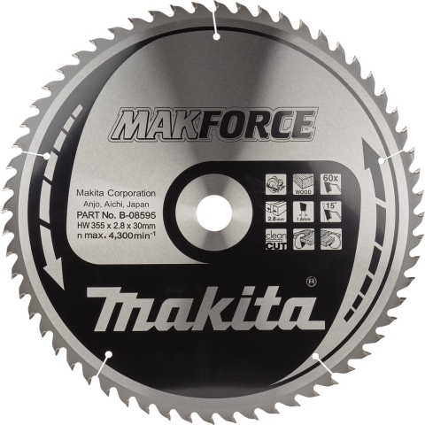 Makita Zaagb Hout 355x30x60T 15G - B-08595
